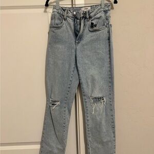 Cotton On Light Blue Straight Leg Jeans